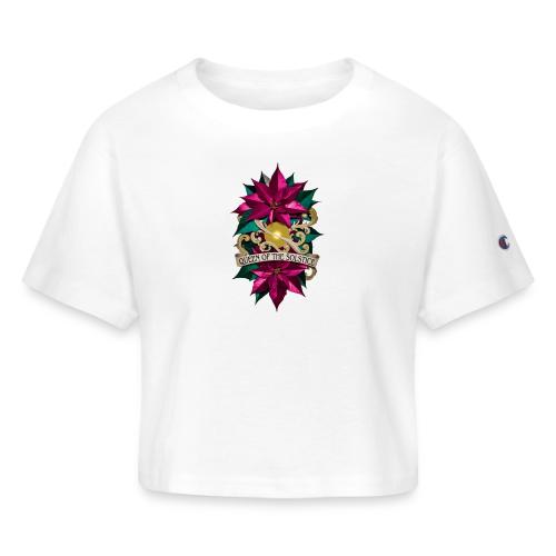 Queen of the Solstice Poinsettia T-Shirt - Champion Women’s Cropped T-Shirt