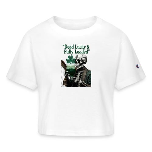 Lucky Skeleton Stout T-Shirt - Champion Women’s Cropped T-Shirt
