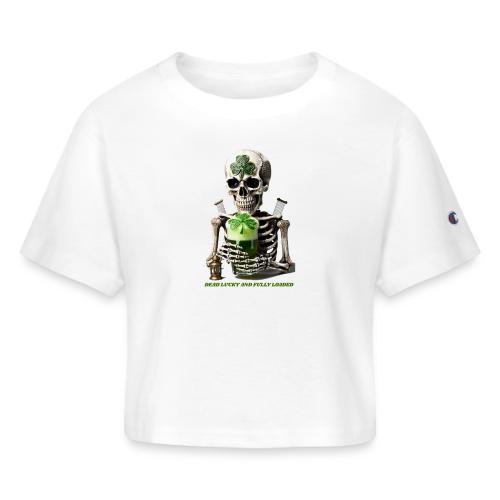Eternal Stout Skeleton Graphic Tee - Champion Women’s Cropped T-Shirt