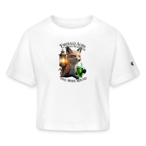Emerald Alibi Fox Graphic Tee - Champion Women’s Cropped T-Shirt