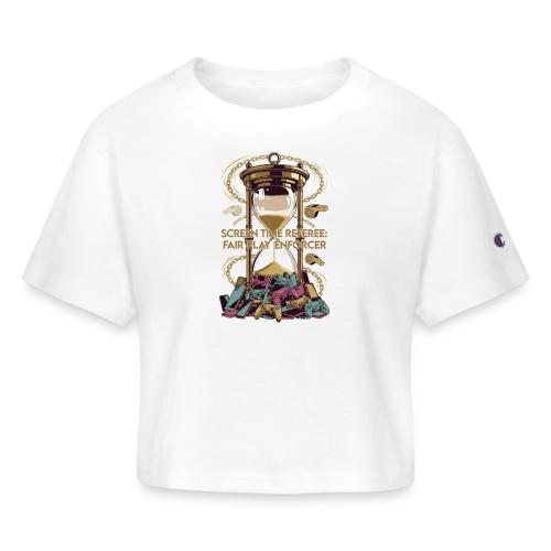 Screen Time Referee T Shirt, Fair Play Enforcer - Champion Women’s Cropped T-Shirt
