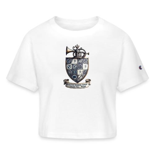 Selective Hearing Expert Crest T Shirt - Champion Women’s Cropped T-Shirt
