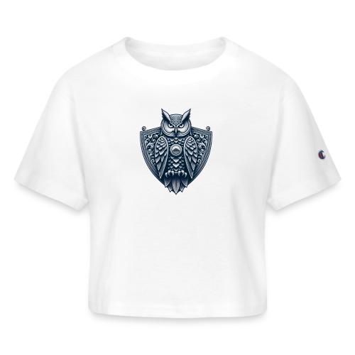 Night Watch Owl T Shirt, Sarcastic Dad Gift - Champion Women’s Cropped T-Shirt