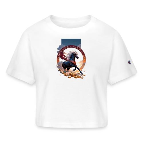 Year of the Horse Dawn T Shirt,Lunar New Year Gift - Champion Women’s Cropped T-Shirt