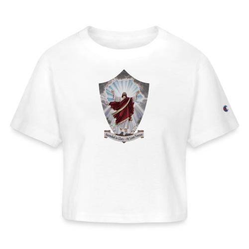 Easter Ascended in Glory T Shirt,Resurrection Gift - Champion Women’s Cropped T-Shirt