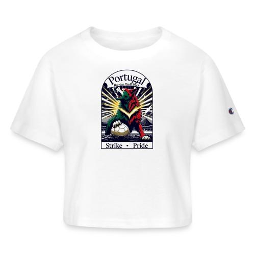 Portugal Iberian Wolf Soccer T Shirt, Pride Gift - Champion Women’s Cropped T-Shirt