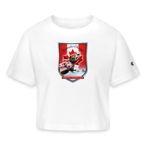 Canada Beaver Ascent T-Shirt, Canadian Pride Gift - Champion Women’s Cropped T-Shirt