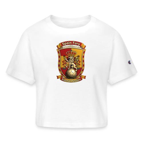 Spain Lion Fury T-Shirt, Spanish Crest Gift - Champion Women’s Cropped T-Shirt