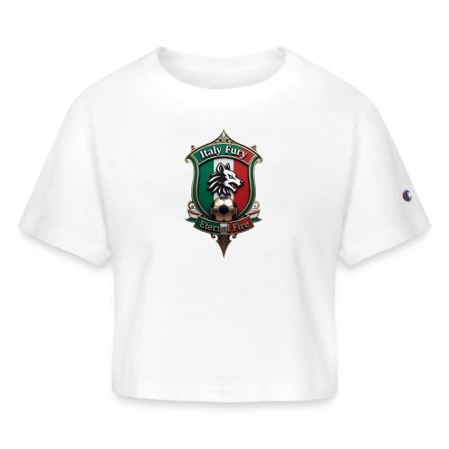 Italy heritage Wolf Fury Tee, Pride Badge Gift - Champion Women’s Cropped T-Shirt