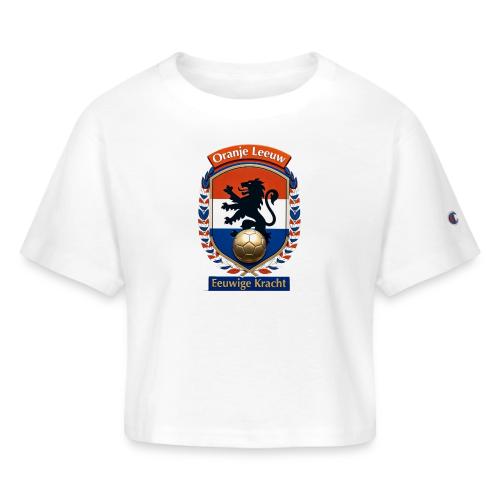 Netherlands Lion Premium T-Shirt, Dutch Flag Gift - Champion Women’s Cropped T-Shirt