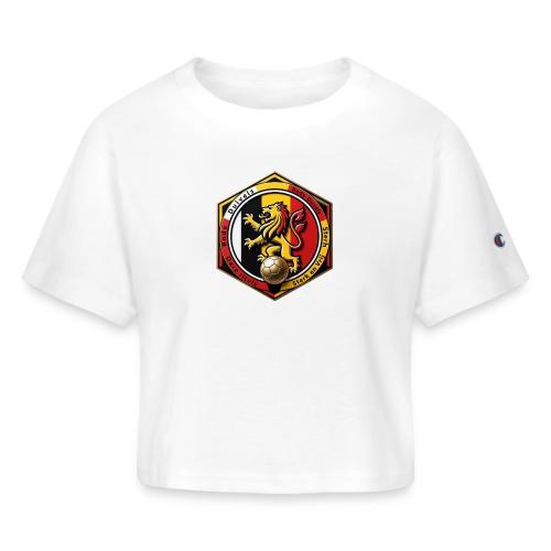 Belgium Lion Valor T-Shirt, Belgian Pride Gift - Champion Women’s Cropped T-Shirt