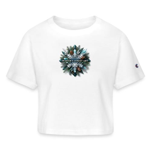 Intricate Frozen Evergreen T-Shirt - Champion Women’s Cropped T-Shirt