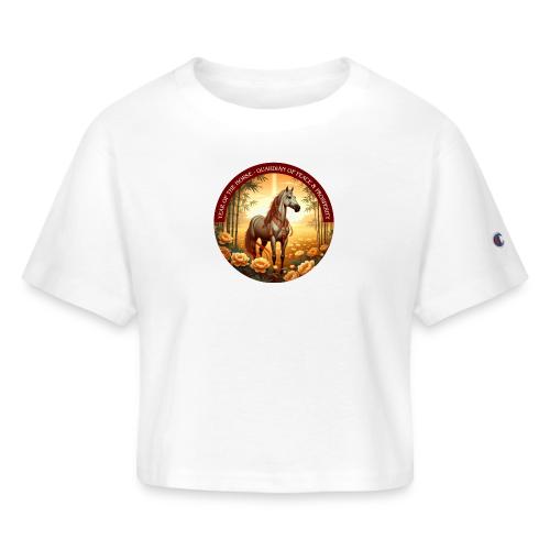 Year of the Horse Guardian T Shirt, Lunar New Year - Champion Women’s Cropped T-Shirt