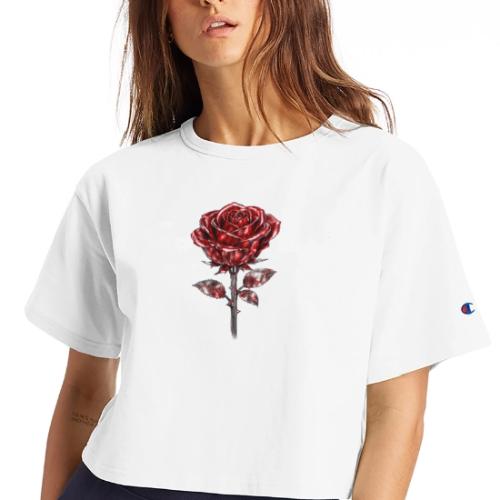 Silver Rose - Champion Women’s Cropped T-Shirt