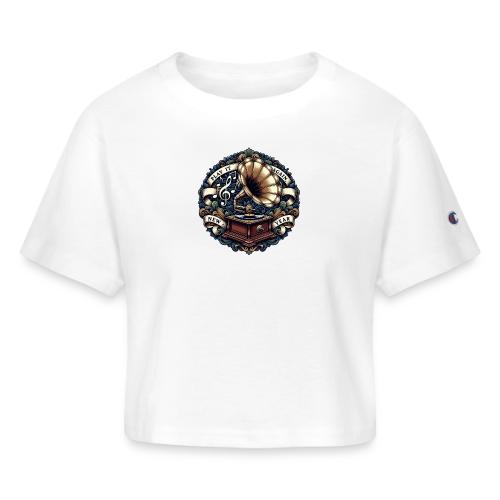 Ornate Phonograph T-Shirt - Champion Women’s Cropped T-Shirt