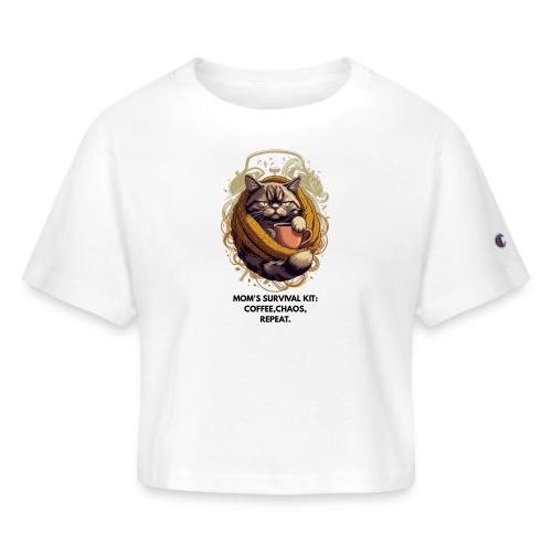 Powered by Sarcasm Cat Tee - Champion Women’s Cropped T-Shirt