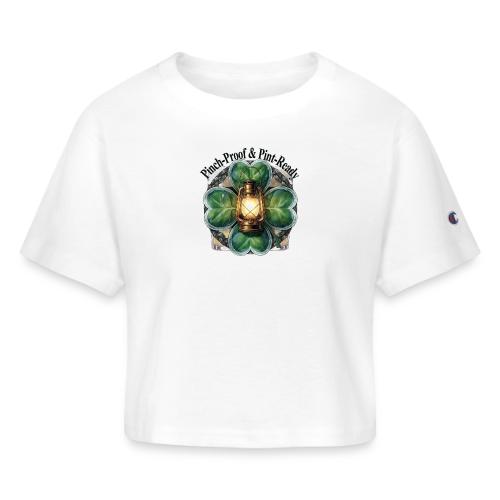 Pinch-Proof Lantern Clover T-Shirt - Champion Women’s Cropped T-Shirt