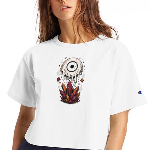 Melting Eyeball - Champion Women’s Cropped T-Shirt