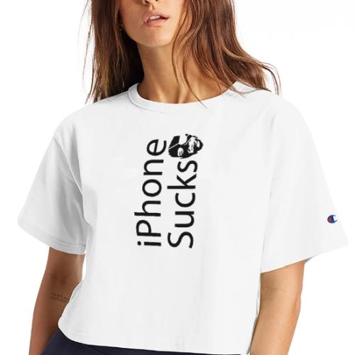 iPhone Sucks - Champion Women’s Cropped T-Shirt