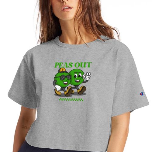 PEAS OUT! - Champion Women’s Cropped T-Shirt