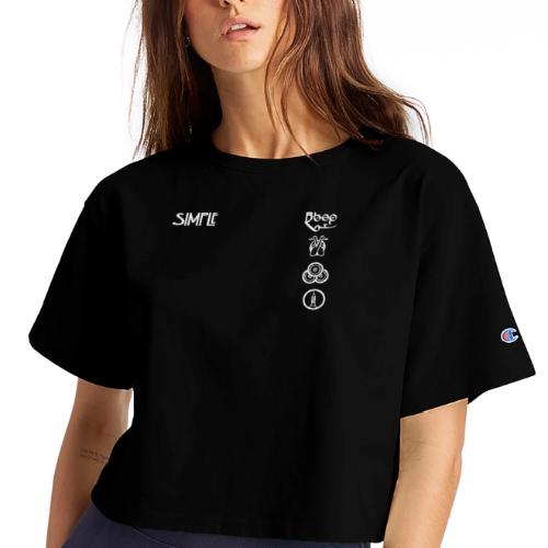 simplesymbolsvert - Champion Women’s Cropped T-Shirt