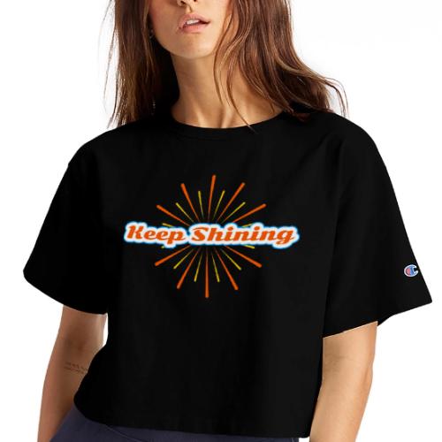 Keep Shining: Radiant Energy Design - Champion Women’s Cropped T-Shirt