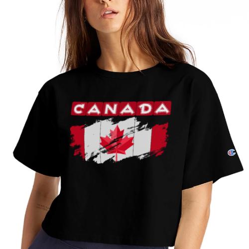 Canada, Inspired by the Canadian flag - Champion Women’s Cropped T-Shirt