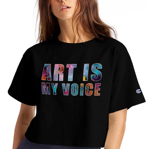 Art Is My Voice - Champion Women’s Cropped T-Shirt