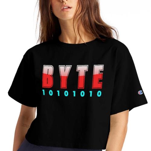 BYTE Binary Code Design - Champion Women’s Cropped T-Shirt