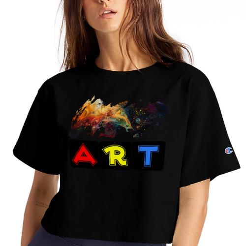Pulse of Art - Champion Women’s Cropped T-Shirt