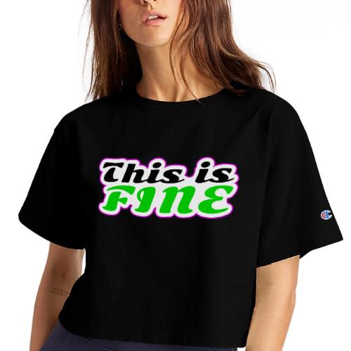 This Is Fine Balance - Champion Women’s Cropped T-Shirt