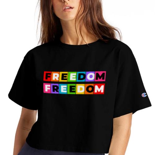 Freedom in Color - Champion Women’s Cropped T-Shirt