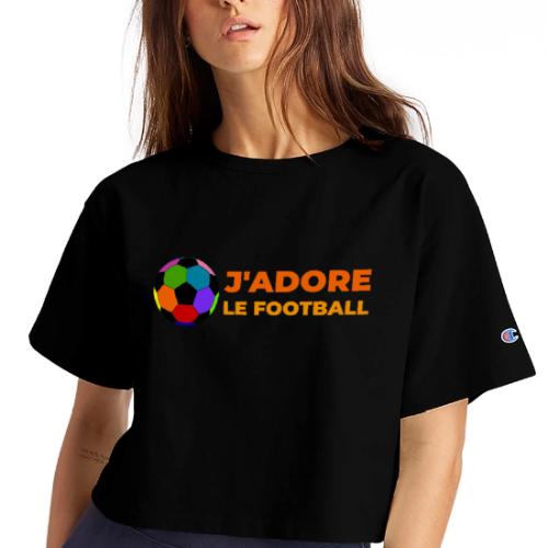 I love football - Champion Women’s Cropped T-Shirt