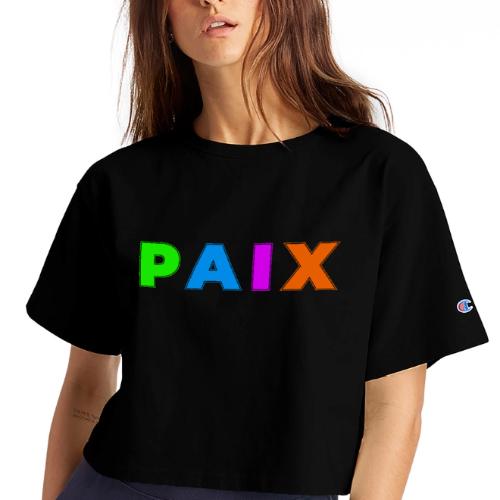 Peace in Colour - Champion Women’s Cropped T-Shirt