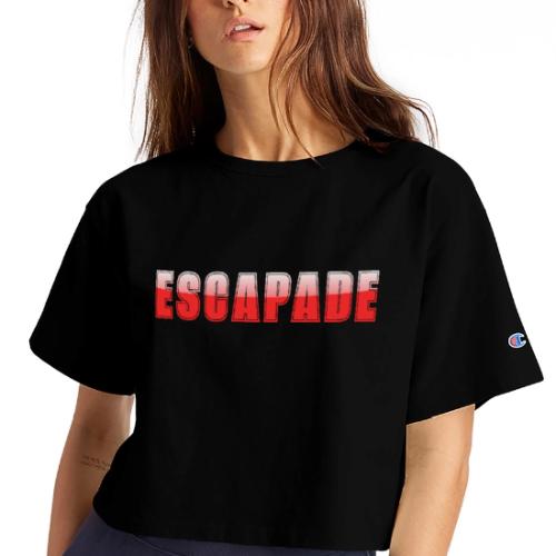 ESCAPADE Bold Typography Graphic Design - Champion Women’s Cropped T-Shirt