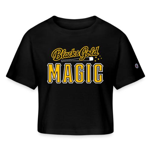 Black & Gold Magic - Champion Women’s Cropped T-Shirt