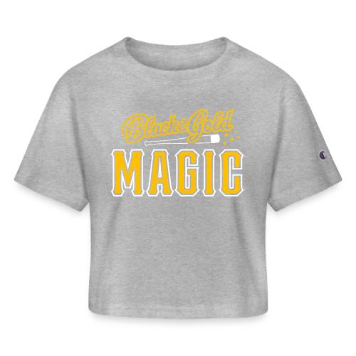 Black & Gold Magic - Champion Women’s Cropped T-Shirt