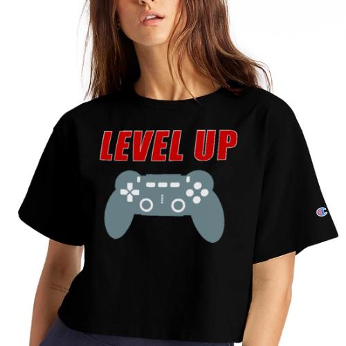 Level Up Gamer Controller Apparel - Champion Women’s Cropped T-Shirt