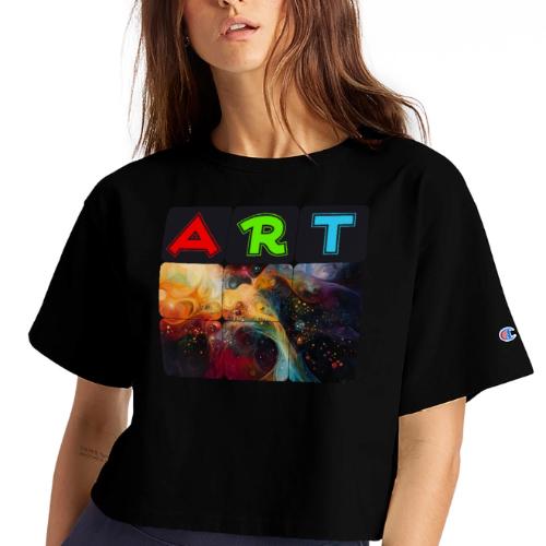 Waves of Art - Champion Women’s Cropped T-Shirt