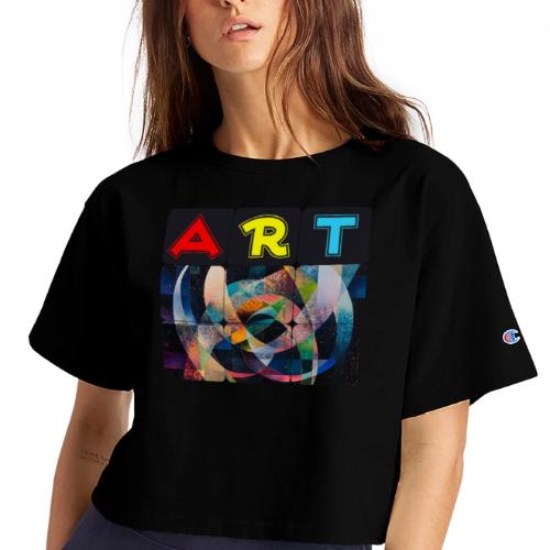 Art of Stripes and Shades - Champion Women’s Cropped T-Shirt