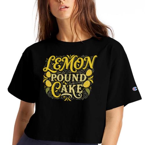 Lemon Pound Cake Vintage Flourish - Champion Women’s Cropped T-Shirt