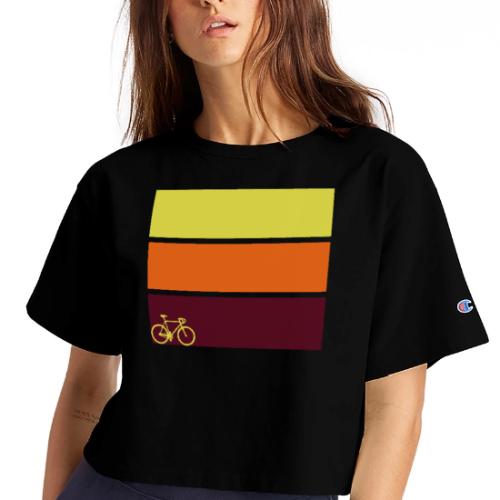 tricolor with bicycle - Champion Women’s Cropped T-Shirt