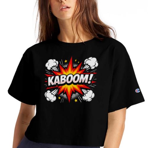 Kaboom Comic Explosion - Champion Women’s Cropped T-Shirt