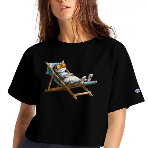 Sunshine Cat Mode - Champion Women’s Cropped T-Shirt