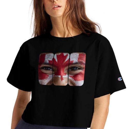 Proudly Canadian - Champion Women’s Cropped T-Shirt