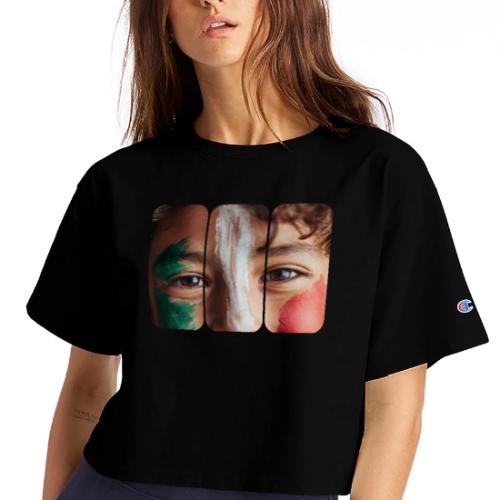 Mexico: Three Stripes of Pride - Champion Women’s Cropped T-Shirt