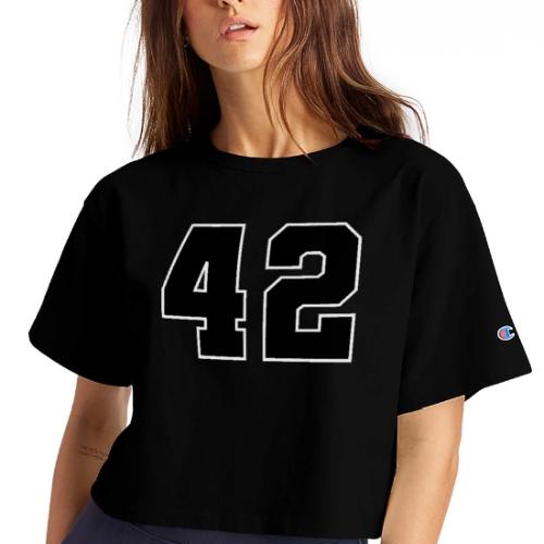 Varsity Number 42 Sports Style - Champion Women’s Cropped T-Shirt