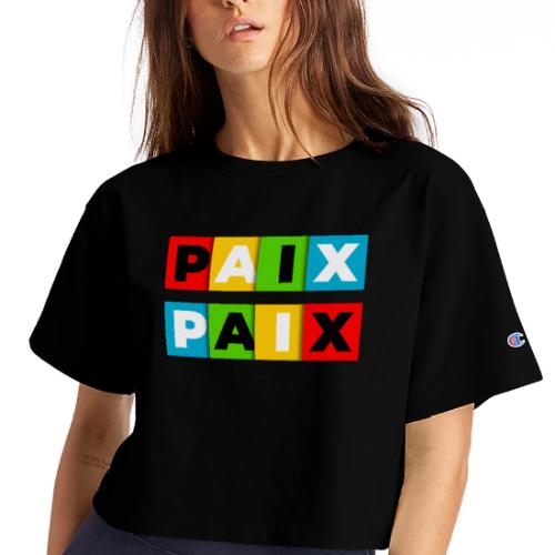 Peace in Colour - Champion Women’s Cropped T-Shirt