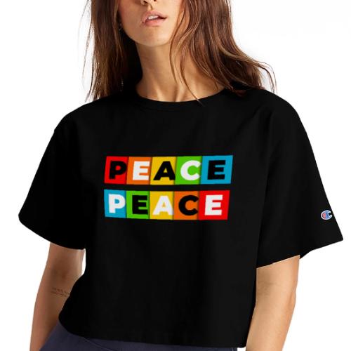 Colorful Peace - Champion Women’s Cropped T-Shirt