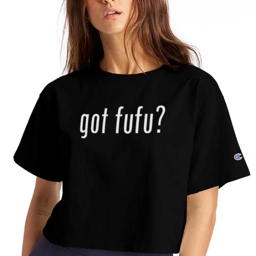 got fufu Women Tie Dye Tee - Pink / White - Champion Women’s Cropped T-Shirt